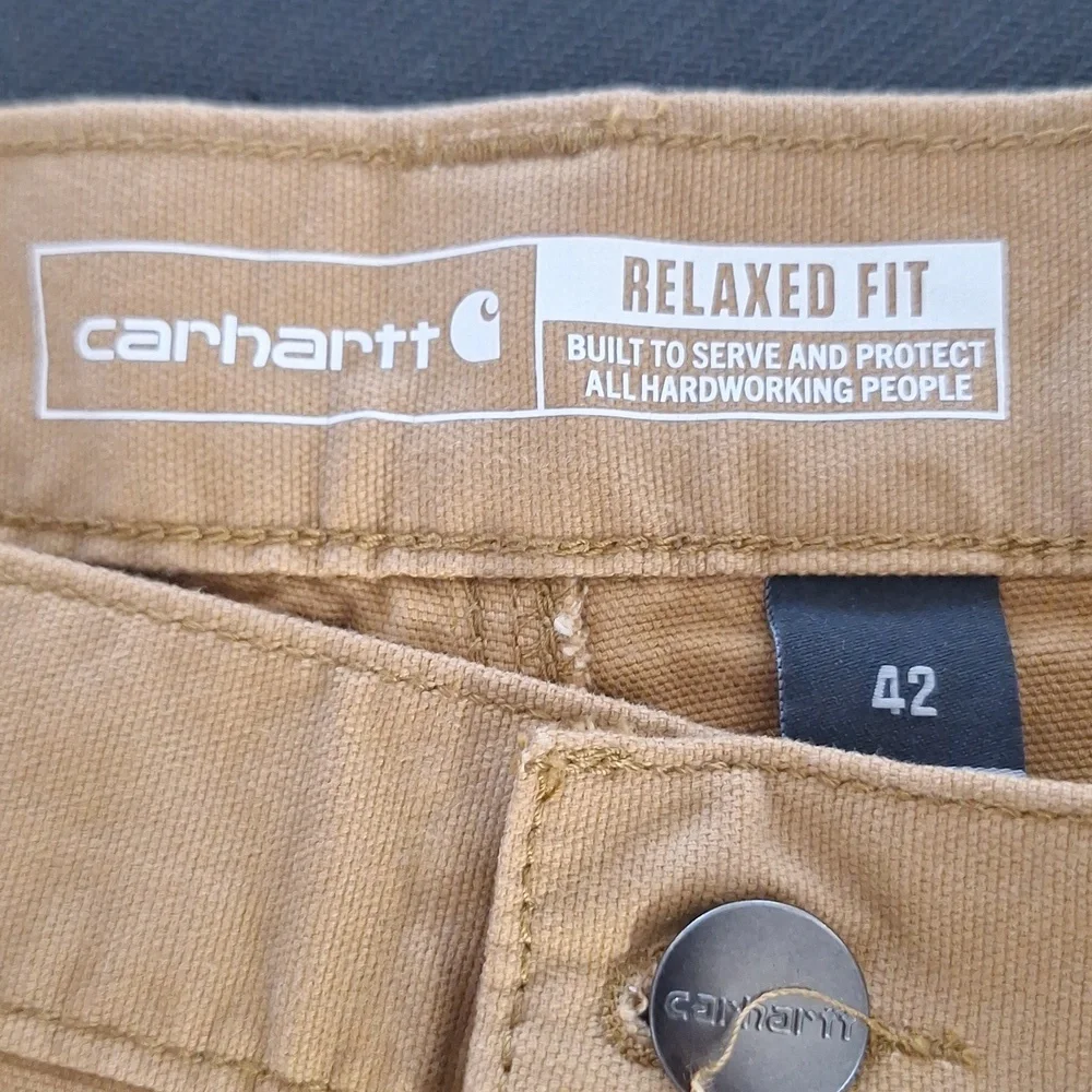 Carhartt Relaxed Fit Canvas Work Shorts Tan